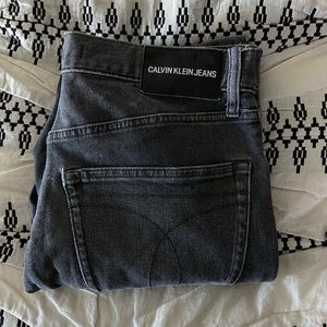 Calvin Klein Black Womens Straight Cotton Jeans